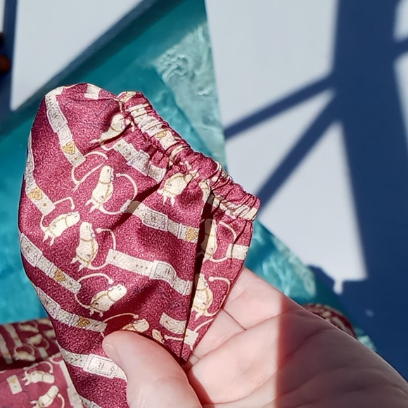 Ronner Porst Equestrian Print Long Sleeve Button Front Blouse Size 4 Rust/Tan - Picture 5 of 16